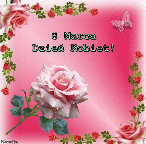 8 marca! Dzień Kobiet! Kwiaty na dzień kobiet, gify! Gify i obrazki!