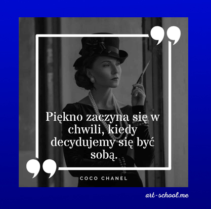 Coco Chanel. Cytaty o kobietach. Cytaty w obrazkach.
