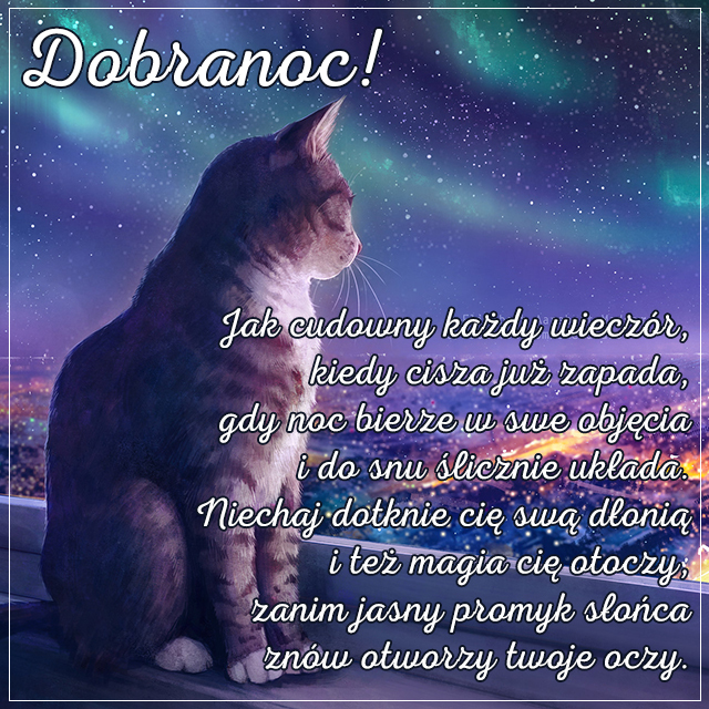 Dobranoc - Kartki na dobranoc - Dobrej nocy ci życzę - Slodkich bajecznych snów Ci życzę - Piękne życzenia na dobranoc własnymi słowami