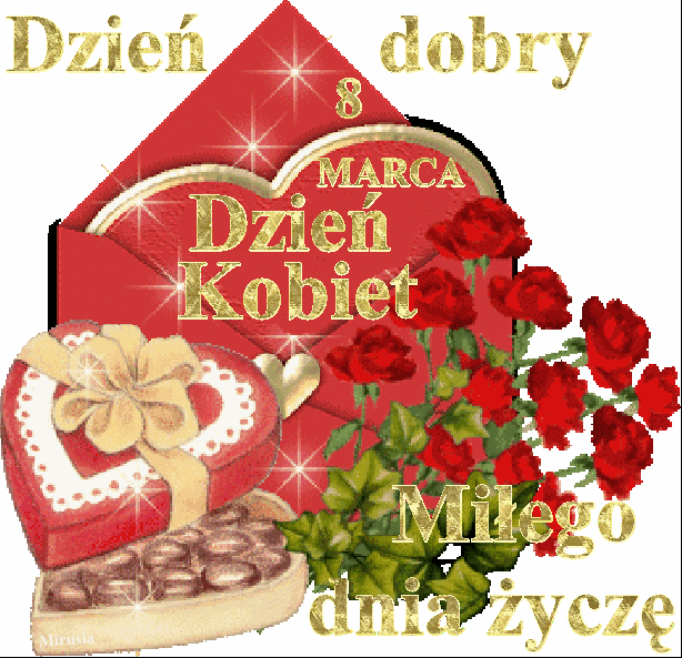 Gif! 8 marca! Czerwone róże na Dzień Kobiet!
