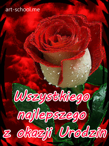 Gif-y urodzinowe! Czerwone róże!