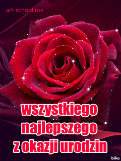 Gif-y urodzinowe! Czerwone róże!