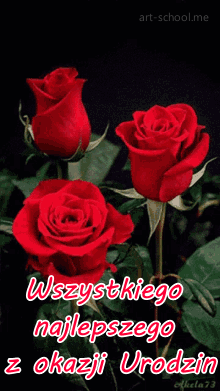 Gif-y urodzinowe! Czerwone róże!