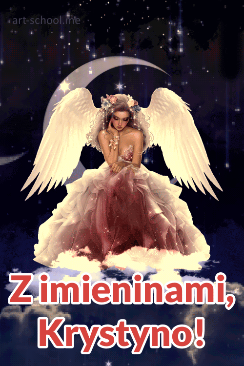GIF-y z aniołami na imieniny Krystyny!