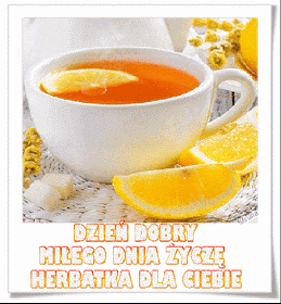 Gify na dzien dobry! Życzenia Miłego Dnia! Gify z herbatą! Gorąca herbata! Herbatą!