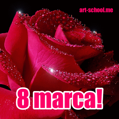 Gify na dzień kobiet! 8 marca! Różowa róża!