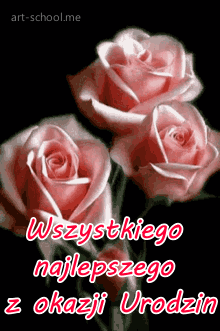 Gify urodzinowe dla kobiety! Róże!
