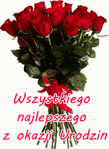 Gify urodzinowe dla kobiety! Róże!