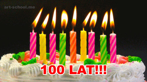 Gify urodzinowe do wysłania na WhatsApp! 100 LAT!