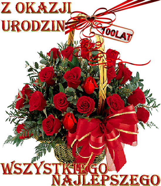 Gify urodzinowe z kwiatami dla kobiety