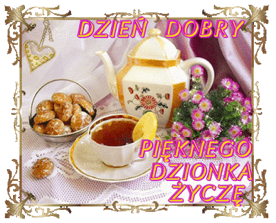 Gify z herbatą! Gorąca herbata! Herbatą! Miłego Dnia! Dzień Dobry!