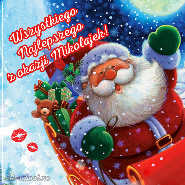 Kartki na Mikołajki. Świąteczne obrazki z życzeniami na 6 grudnia! Życzenia na mikołajki!
