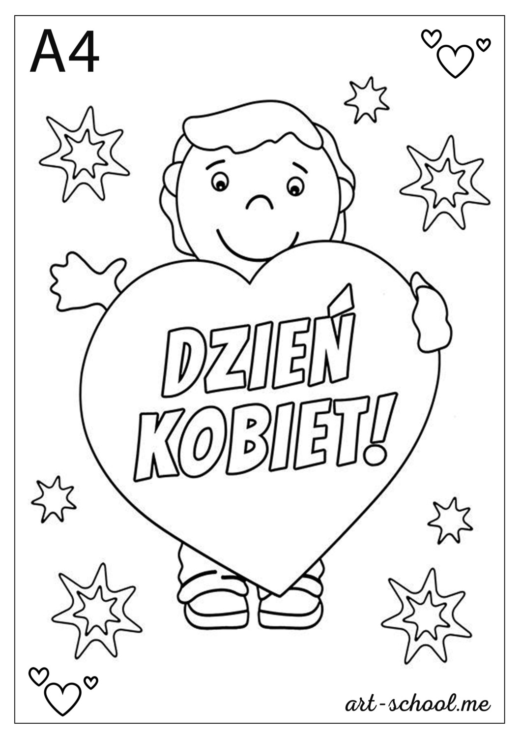 Kolorowanka dla babci na 8 marca! 8 Marca - Dzień Kobiet!