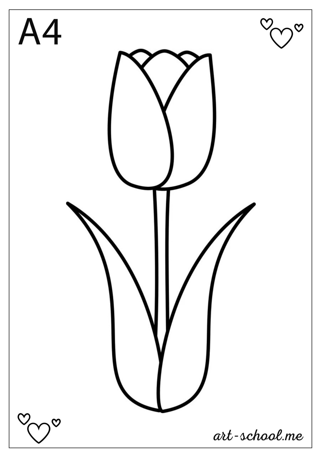 Kolorowanka na Dzień Kobiet! Dzień Kobiet kolorowanka na 8 Marca! Tulipan! Kwiat!
