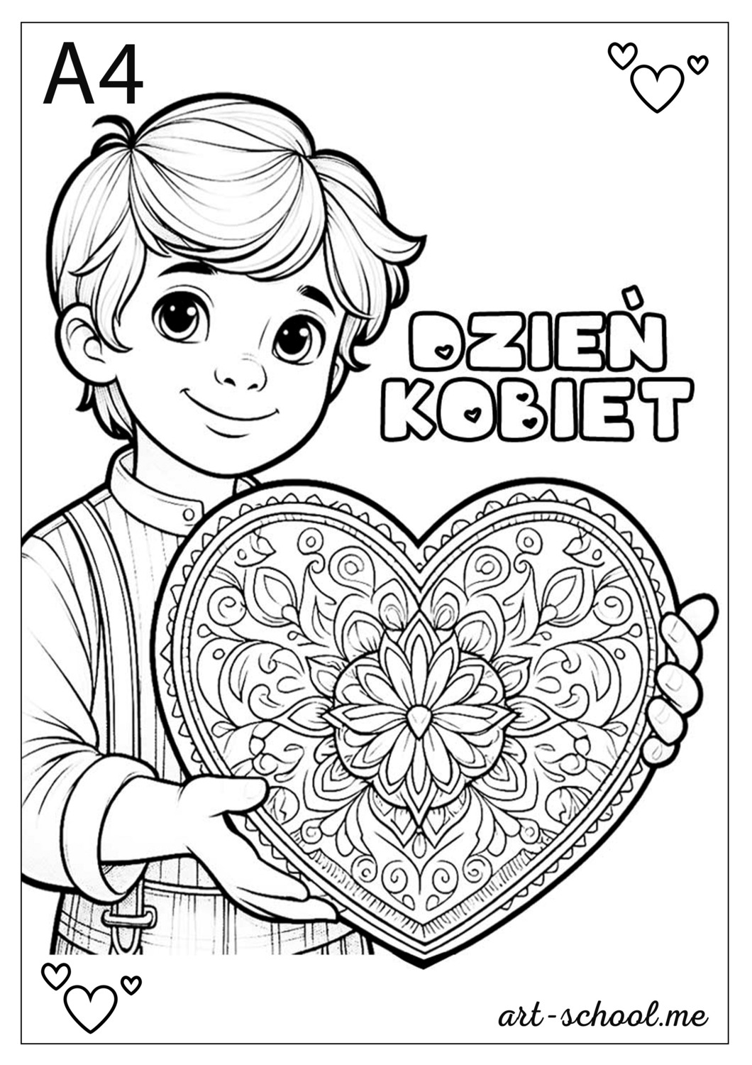 Kolorowanka z okazji Dnia Kobiet dla dzieci! 8 Marca - Dzień Kobiet!