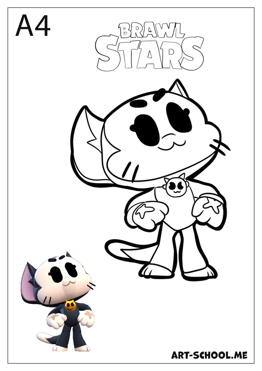 Kolorowanki Brawl Stars Kit! Kolorowanka Brawl Stars! Kit z Brawl Stars!