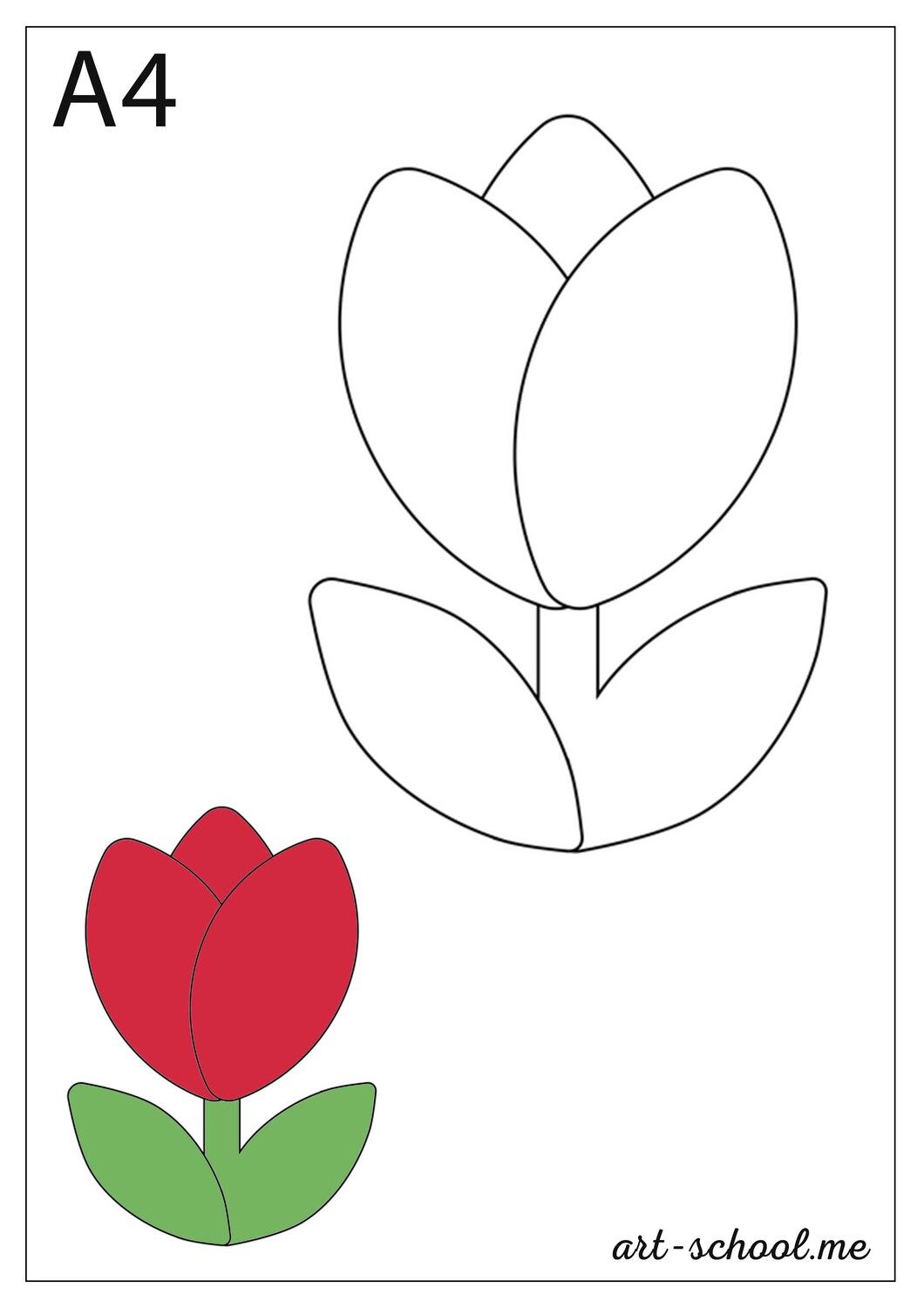 Kolorowanki kwiaty! Tulipan! Kolorowanki dla maluchów!