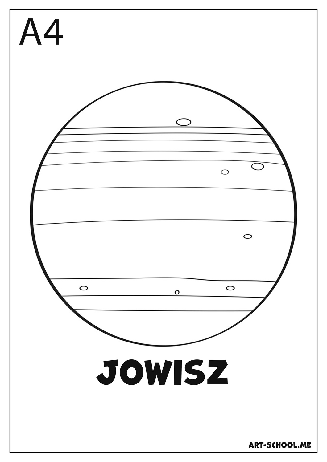 Kolorowanki planety! Jowisz!