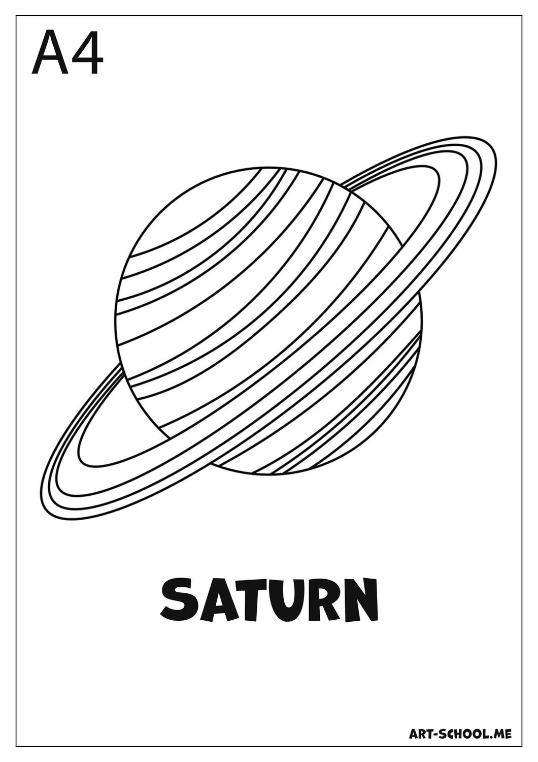 Kolorowanki planety! Saturn!