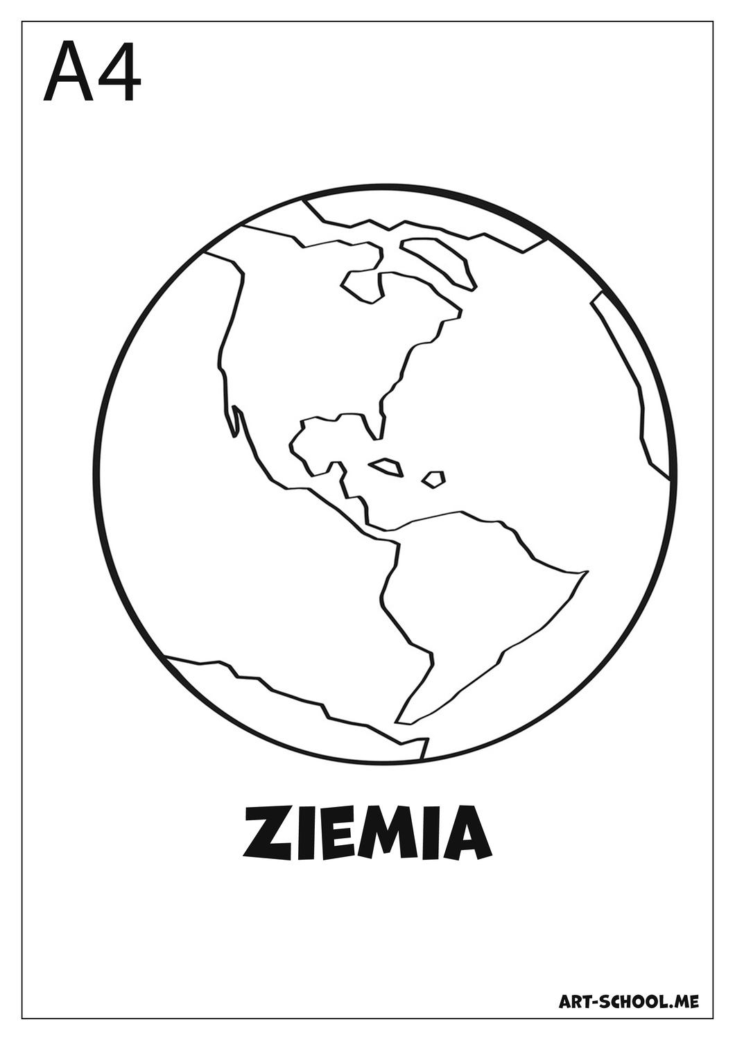 Kolorowanki planety! Ziemia!