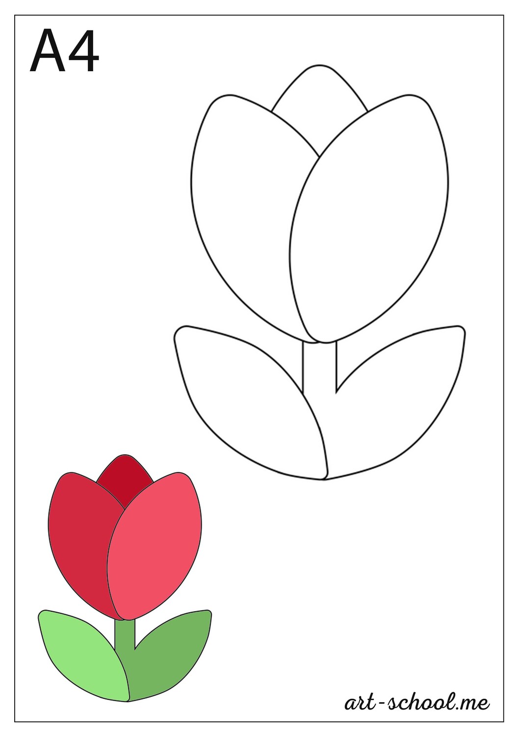 Kolorowanki tulipany ze wzorem PDF! Darmowa kolorowanka!