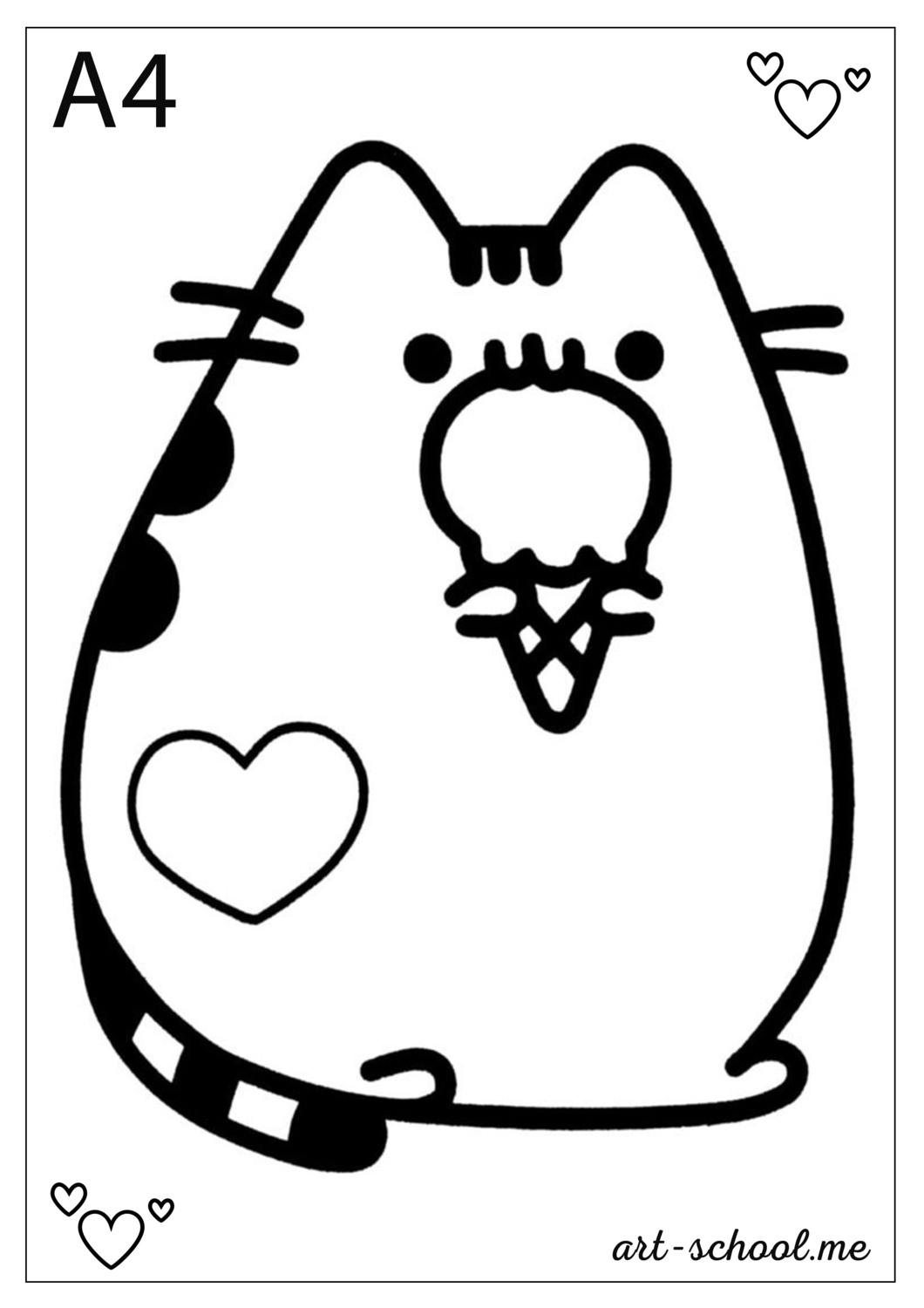Kotka Pusheen! Kolorowanki Pusheen z lodem!