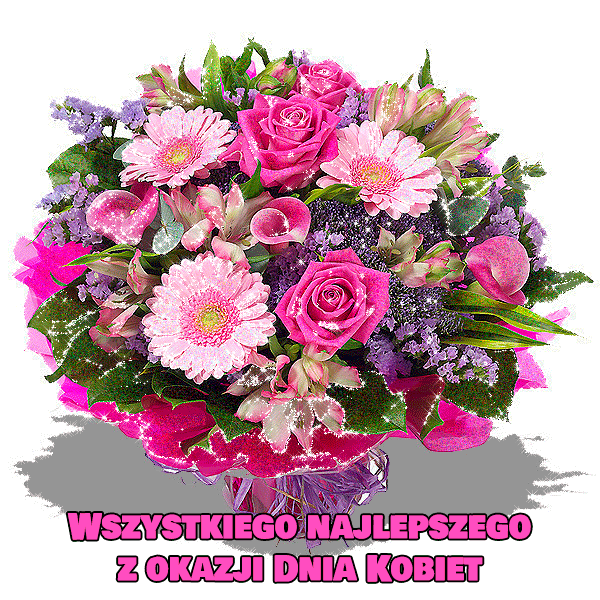 Kwiaty na dzień kobiet gify! Międzynarodowy Dzień Kobiet!