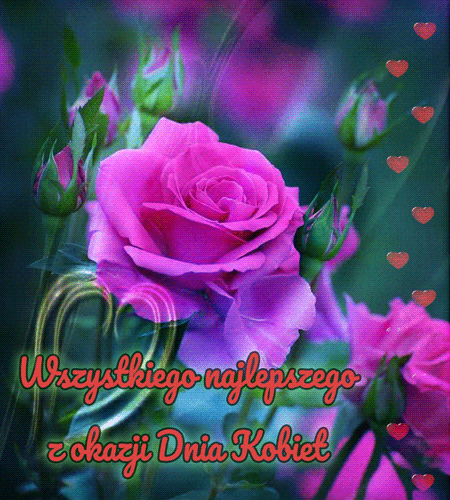 Kwiaty na dzień kobiet gify! Róże!