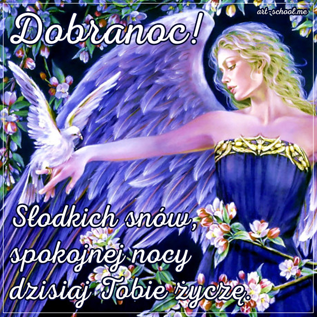 Nowa kartka na dobranoc z aniołem