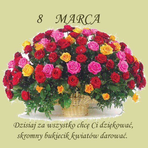 Piękne życzenia na Dzień Kobiet! Gif-y na dzień kobiet!