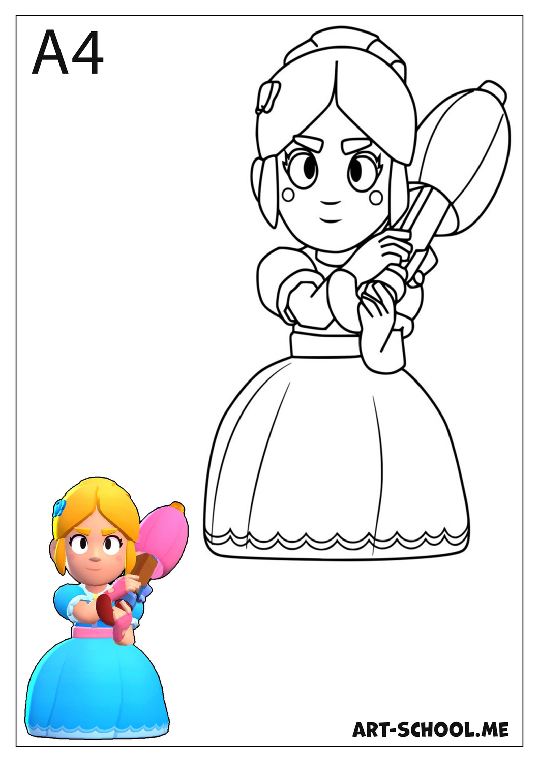 Piper! Kolorowanka Brawl Stars! Kolorowanki brawl stars do druku PDF!