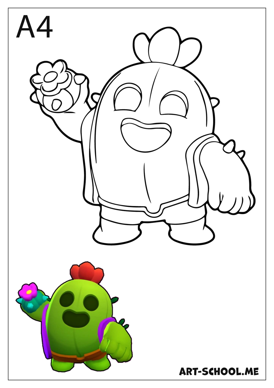 Squeak kolorowanka! Kolorowanka Brawl Stars! Kolorowanki brawl stars do druku PDF!