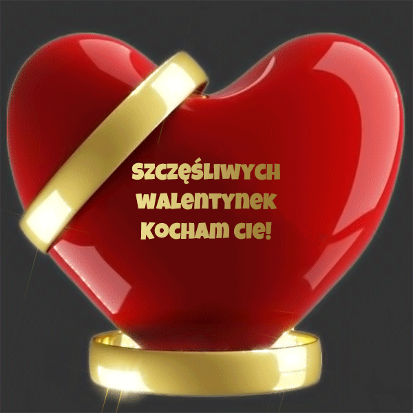SZCZĘŚLIWYCH WALENTYNEK KOCHAM CIĘ