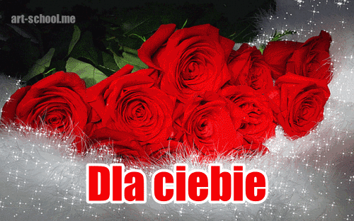 Walentynki kwiaty! Dla ciebie! Kartki! Dla ciebie bukiet czerwonych róż!