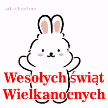 Animowana kartka z wielkanocnym królikiem! Życzenia Wielkanocne!