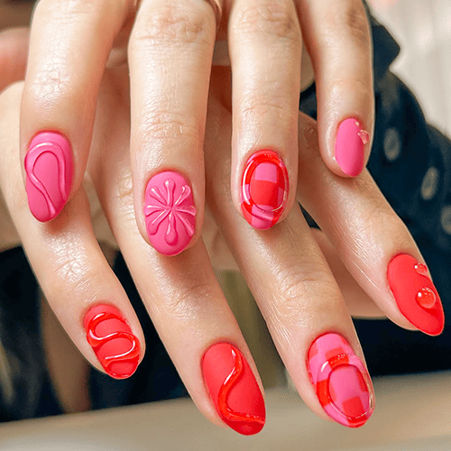 Czerwony wiosenny manicure! Wiosenne paznokcie!