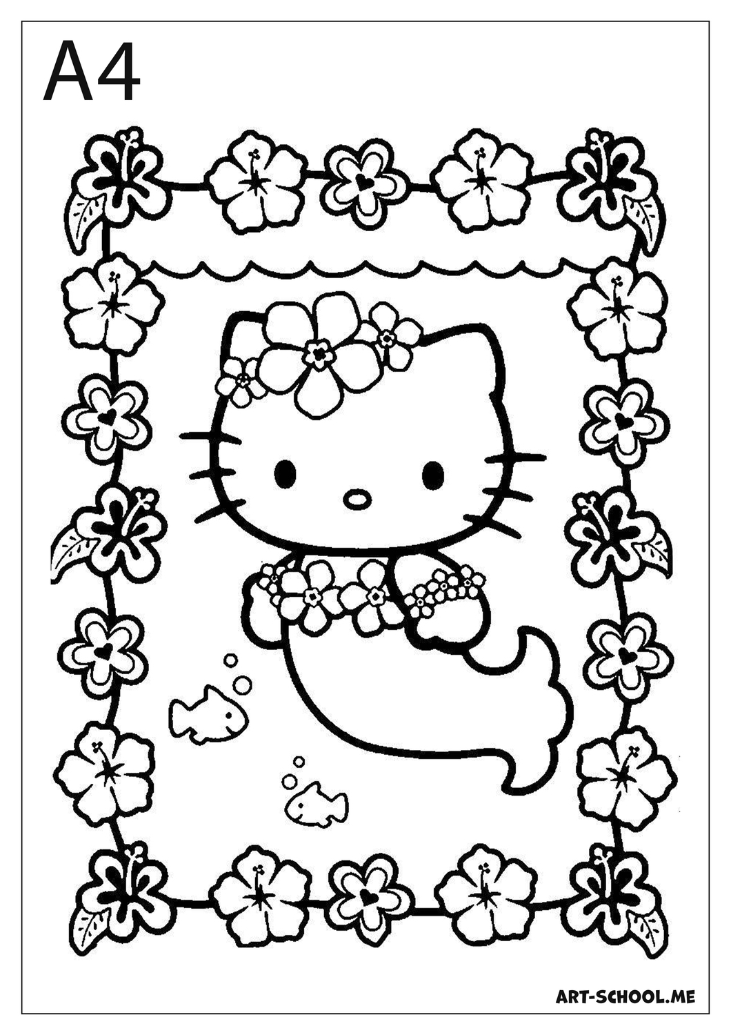 Hello Kitty! Darmowa kolorowanka do wydruku!