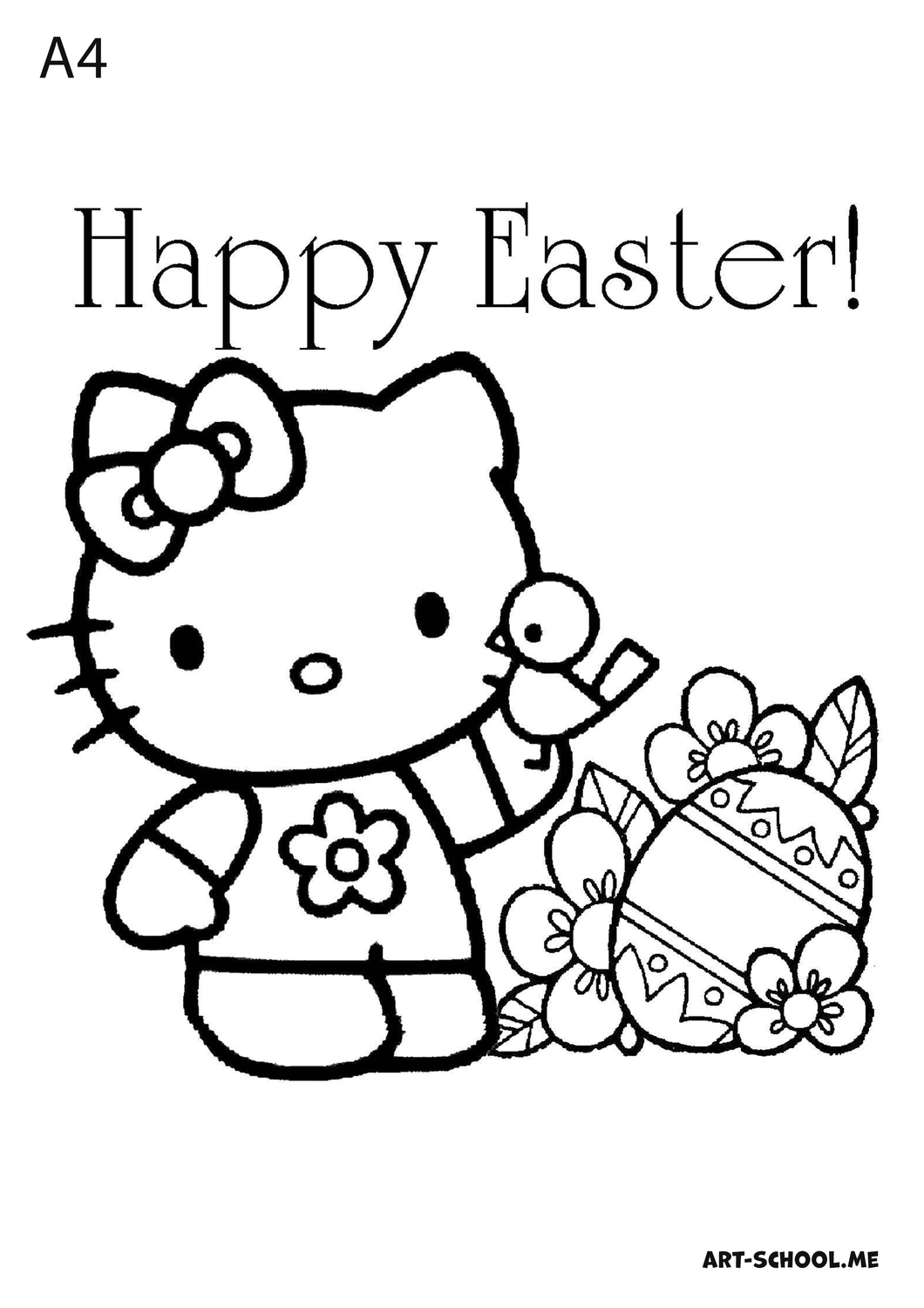 Hello Kitty! Darmowa kolorowanka do wydruku!