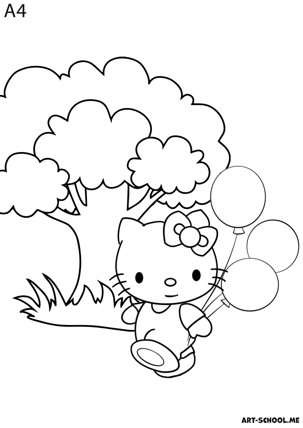 Hello Kitty! Darmowa kolorowanka do wydruku!