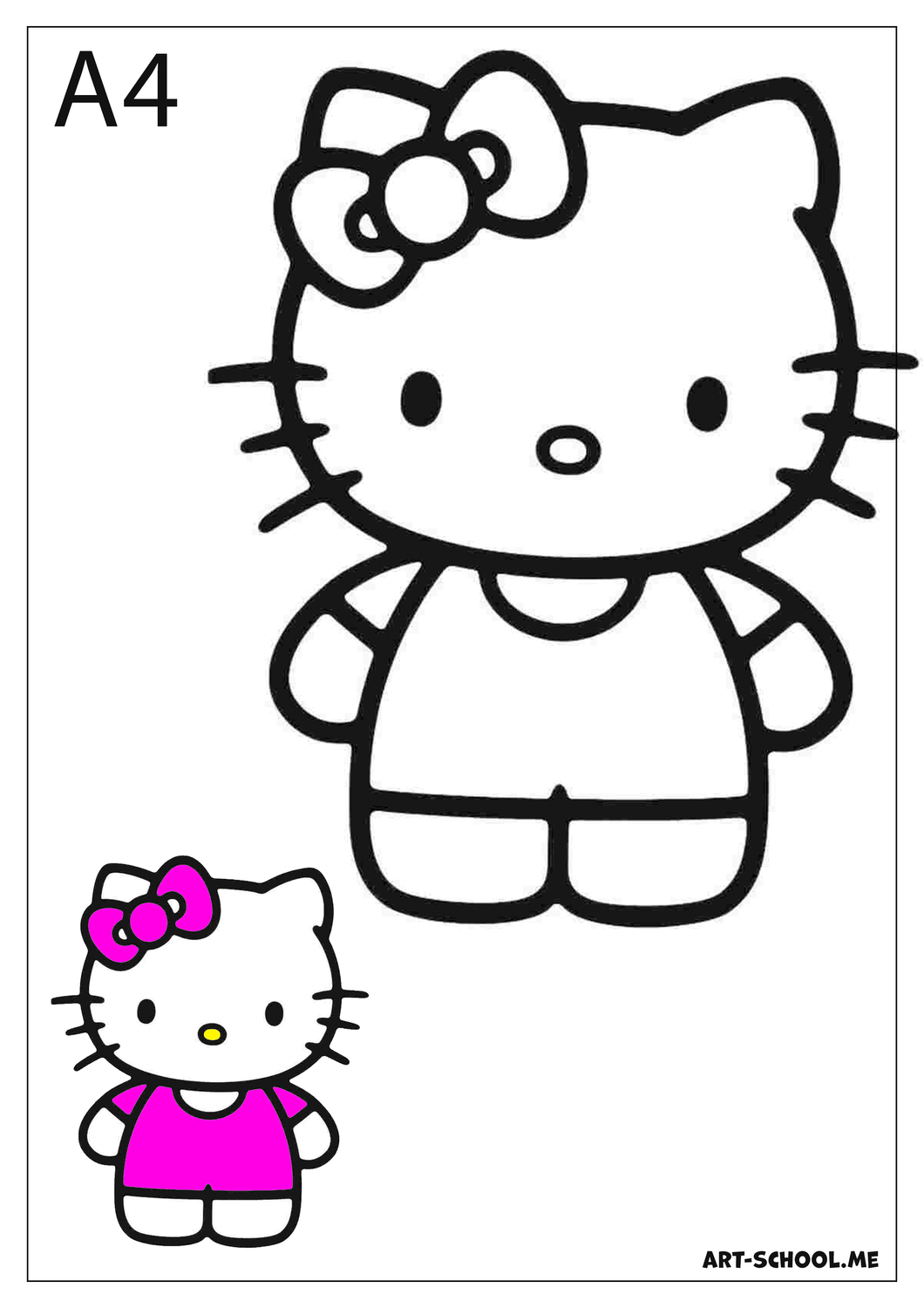 Hello Kitty! Darmowe kolorowanki do druku! Kolorowanka Hello Kitty dla maluchów.