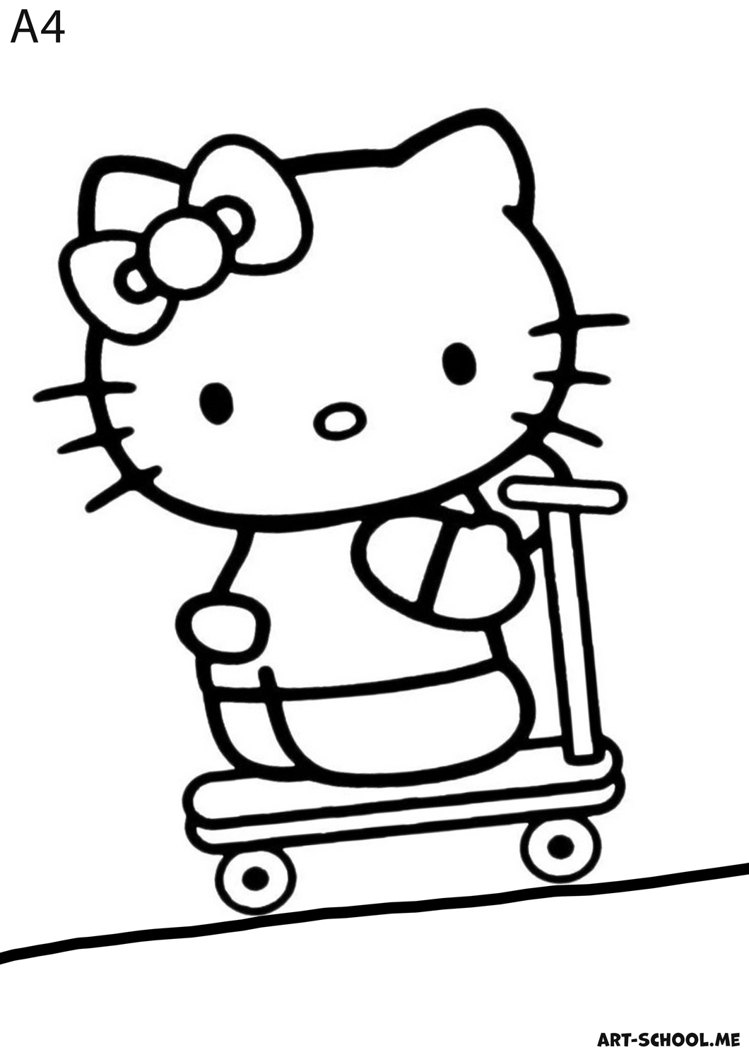 Hello Kitty! Kolorowanka do druku!