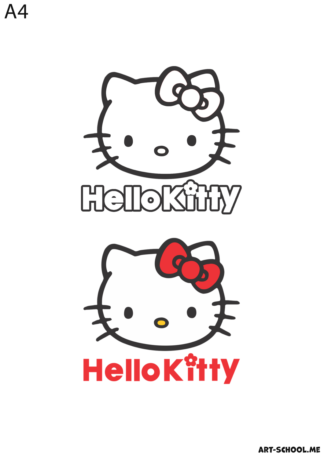 Hello Kitty! Kolorowanka do druku!