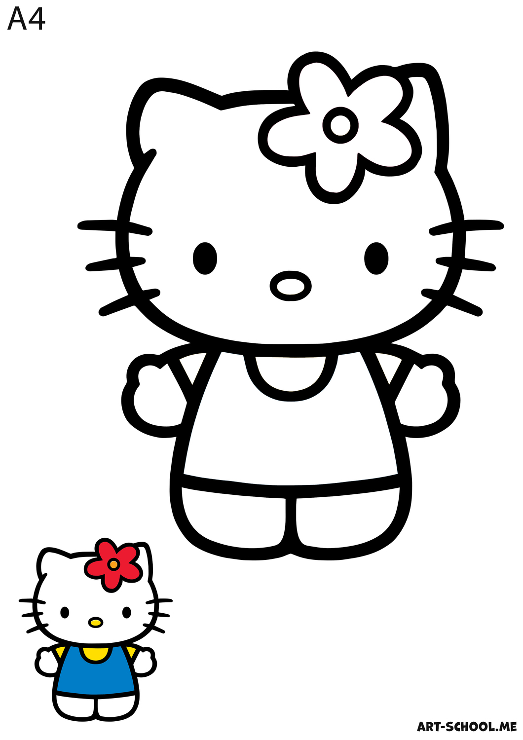 Hello Kitty! Kolorowanka do druku!