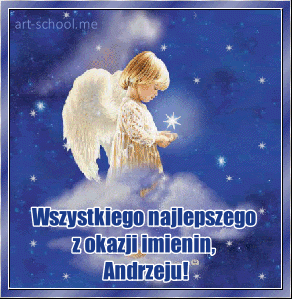 Gif z aniołem! Imieniny Andrzeja! Wszystkiego najlepszego, Andrzeju!