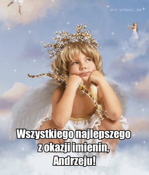 Imieniny Andrzeja! Gif z aniołem! Wszystkiego najlepszego, Andrzeju!