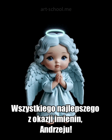 Imieniny Andrzeja! Wszystkiego najlepszego, Andrzeju! Gif z aniołem!