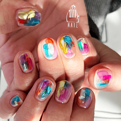 Jaskrawy modny manicure! Wiosenne paznokcie! Kolorowe wzory!