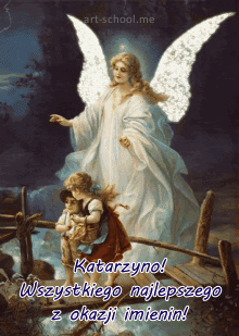 Katarzyno! Wszystkiego najlepszego z okazji imienin! GIF-y z aniołami! Aniołki! Urocze aniołki!