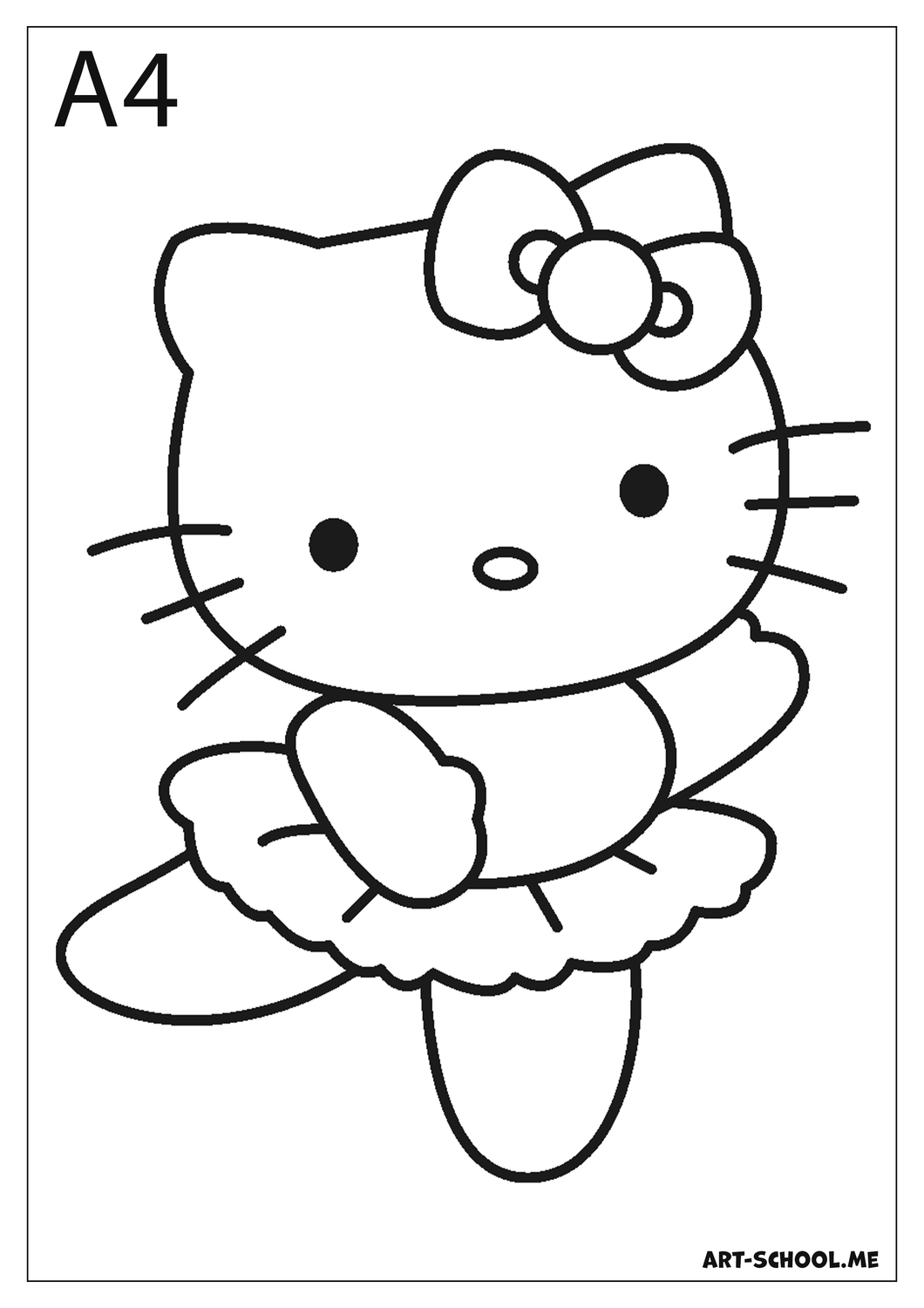 Kolorowanka Hello Kitty Baletnica! Hello Kitty!