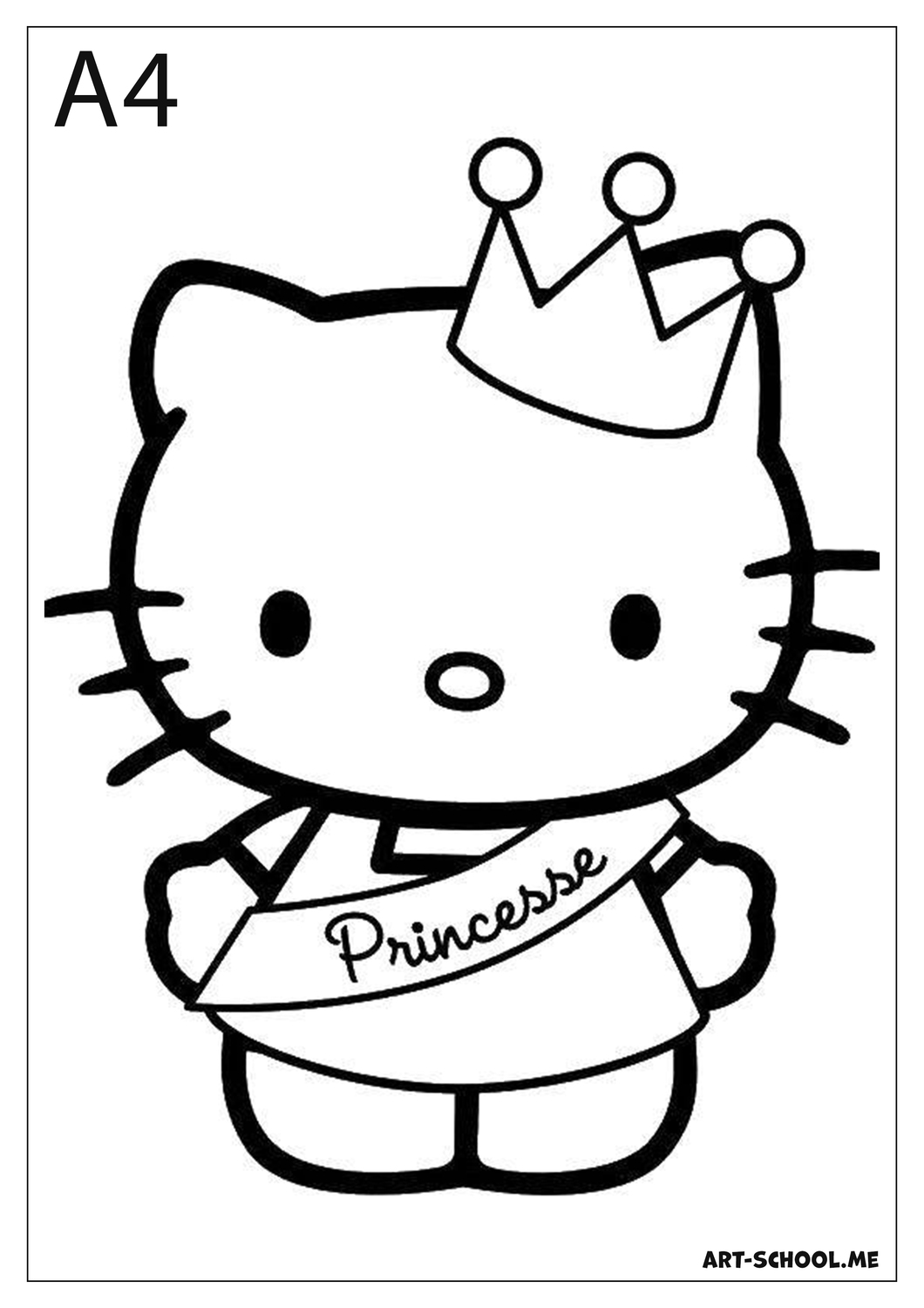 Kolorowanka Hello Kitty dla maluchów. Darmowa kolorowanka do wydruku!